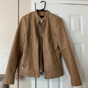 a.n.a tan leather jacket